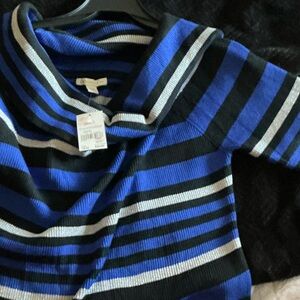 Off the shoulder colored sweater